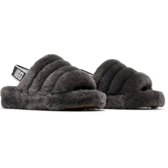 UGG Shoes - UGG fluff yeah gray slippers